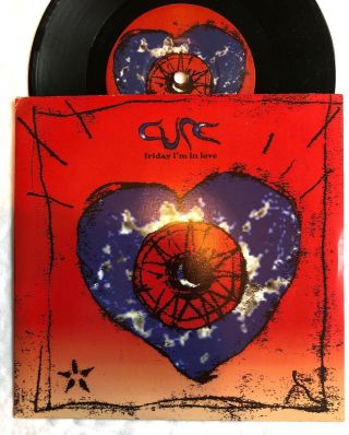 The Cure - Friday I’m In Love - Rare Uk 7”,  Paper Labels & Picture Sleeve (vinyl)