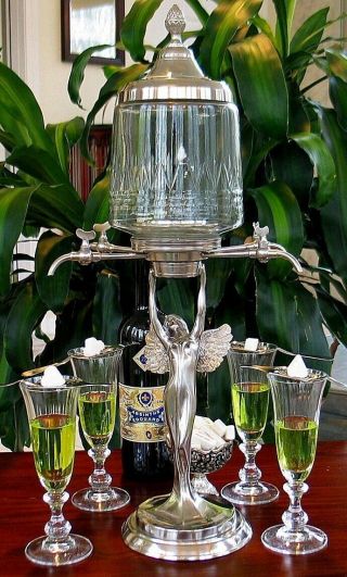 Winged Lady Absinthe Fountain W/ Glass Bowl – Six Faucets (6)