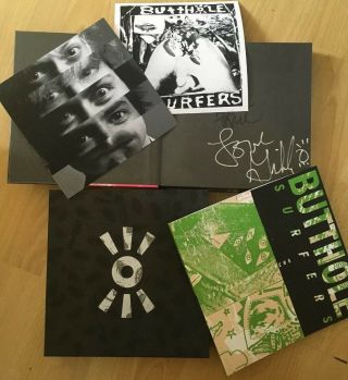 Signed Butthole Surfers Book Gibby Haynes What Does Regret Mean Deluxe 7 " 45