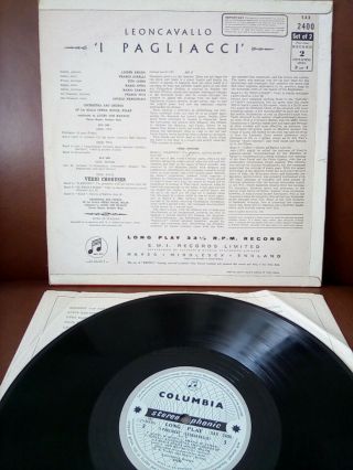 SAX 2400 B/S 1st Ed LEONCAVALLO I PAGLIACCI VON MATACIC CORELLI single LP 2