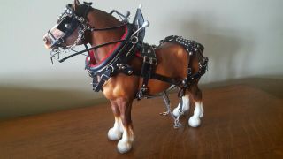 Breyer Clydesdale Horse With Harness,  12 " Long X 11 ".  W Box.  Pre - Owned,