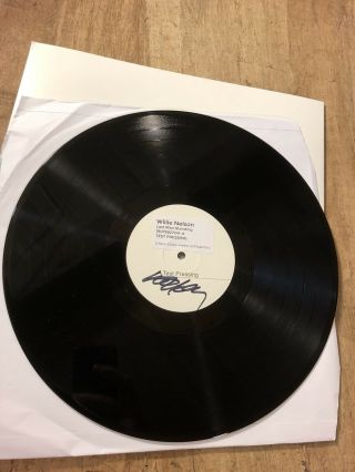 Willie Nelson Autograph - Signed Test Pressing - Last Man Standing - Vinyl 4