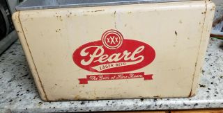 Vintage XXX Pearl Lager Beer Metal Cooler MISSING LID 3