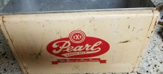 Vintage XXX Pearl Lager Beer Metal Cooler MISSING LID 5