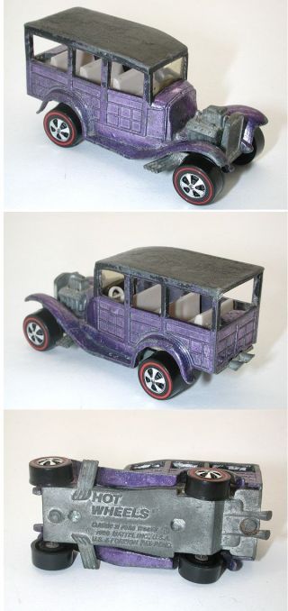 Redline Hotwheels Purple 1969 Ford Woody