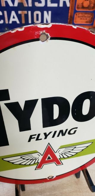 TYDOL FLYING A GASOLINE porcelain 10 