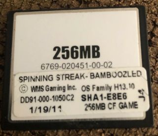 Oem Authentic Wms Game Card Software Bamboozled Spinning Streak Bb2 Slot Machine