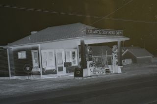 1941 Atlantic Gas Station Negative Lake St. ,  Elmira,  Ny Large
