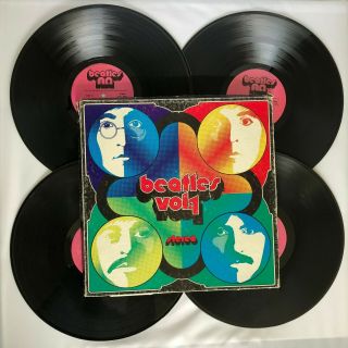 The Beatles Alpha Omega Vol.  1 Box Set 4 Lp Vinyl Pink Labels Atrbh - 3583