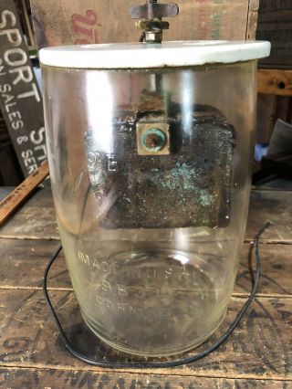 Antique Corning 9bj1 Edison Glass Battery Jar U.  S.  A.  Thomas Edison Inventor