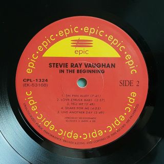 Stevie Ray Vaughan - In The Beginning ' 93 korea vinyl lp 9 trax EX,  / EX,  to NM - 6