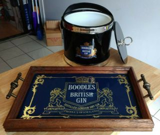 Boodles British Gin Serving Tray And Ice Bucket Combo
