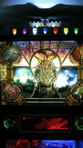 Stern Game Of Thrones Limited Edition Pinball Machine Huo With Dragon Top &mods