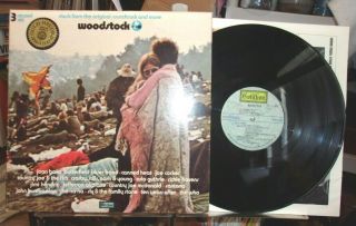 Woodstock Soundtrack 1970 Us 1st Press 3 Lp Set Cotillion Sd 3 - 500 Ex Vinyl