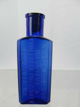 R A Robinson & Co Druggist Cobalt Blue Bottle