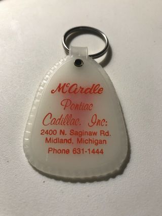 Vintage Mcardl Pontiac Auto,  Car Dealer Midland Michigan Advertising Keychain A17