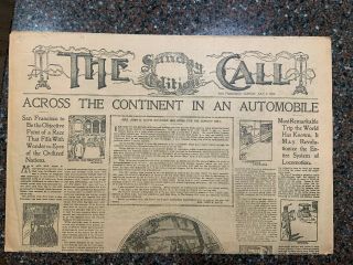Attempt To Drive First Automobile Across The Country - 1899 Newspaper