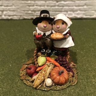 Wee Forest Folk M - 382s A Wee Fall Feast 1980 Thanksgiving With Wff Box
