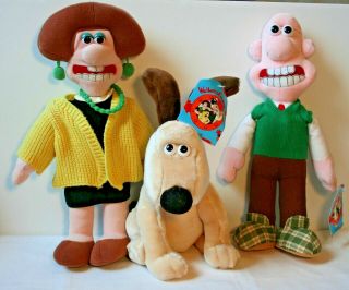 Vintage Wallace Gromit Wendolene Plush Doll Dog 15 " Bbc 89 Stuffed Toy Hang Tag