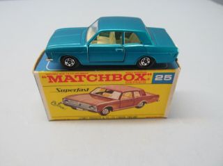 Matchbox Superfast 25a Ford Cortina Medium Blue / Unpainted Base / “f” Box