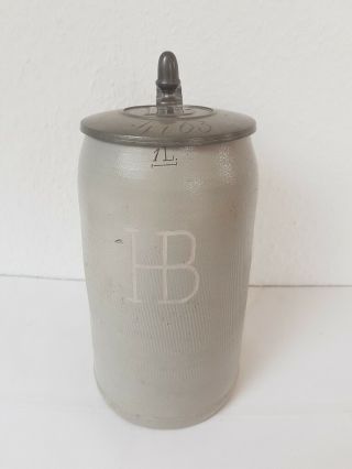 1870 Hofbrauhaus Stein Hb Mug Munich Germany 1 Liter