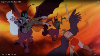 Dragon ' s Lair II 1991 Time Warp Production Cel Dirk Daphne Don Bluth animation 2