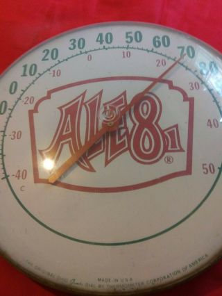 Old 12 " Winchester Kentucky Ale 8 One Thermometer Jumbo Dial Scarce