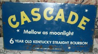 Cascade Ky Straight Bourbon Whiskey Metal Sign Geo A Dickel Distilling Co