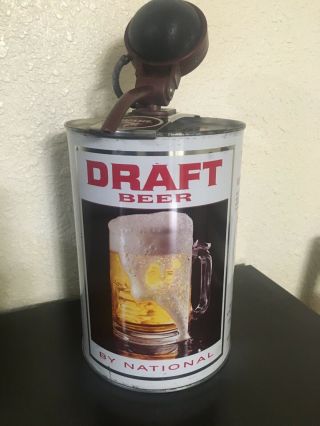 Vintage Draft Beer By National One Gallon Can Tap A Keg Detroit,  Mi Great