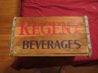 Vintage Wooden Crate Regent Bottling Company Beverage Pittsburgh Pa Graphic