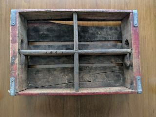 Vintage Dr.  Pepper Wooden Crate 4 6 Pack Slots 2