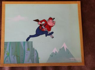 Bozo The Clown World Famous Production Cel Painted Watercolor Background 801