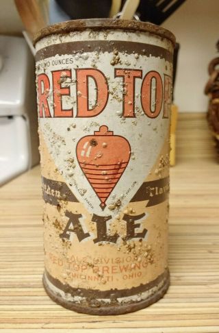 Red Top Ale Opening Instructional Tough " 720 " Flat Top Can,  Cincinnati,  Ohio