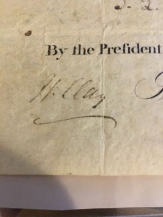 John Quincy Adams And Henry Clay cut signatures as President 2