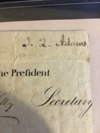 John Quincy Adams And Henry Clay cut signatures as President 3