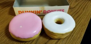 VINTAGE 1987 DUNKIN DONUTS PLAY FOOD - 1 Vanilla and 1 Strawberry Cream 2