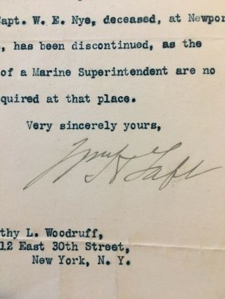 William Howard Taft Signed Letter 3