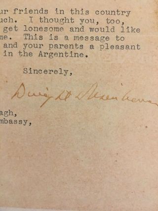 Dwight Eisenhower Signed Letter On Campaign Trail.  Beckett Authenticated. 2