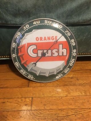 1958 Orange Crush Advertising Thermometer Sign