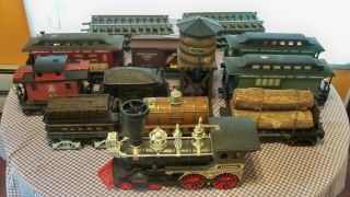 Jim Beam Decanter Train Set 10 Cars 8 Tracks & Water Tower No Boxes