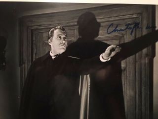 Christopher Lee Hand Signed Autographed Dracula,  Frankenstein Photo Hammer Films