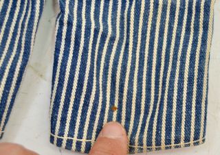 VTG Buddy Lee Hard Plastic Railroad Doll Union Made Striped Overalls Scarf Hat 5