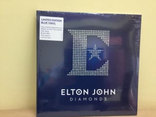 Elton John - Diamonds 2 Lp Blue Vinyl Hmv Exclusive June 2019 Ltd Edition