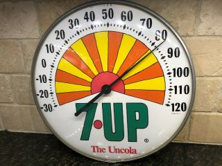 Vintage 1971 7up 7 Up Peter Max Soda Pop 12 " Metal Thermometer Sign