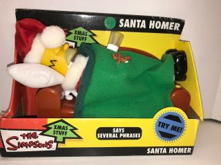2004 Homer Simpson Sleeping Santa Gemmy Industries The Simpsons