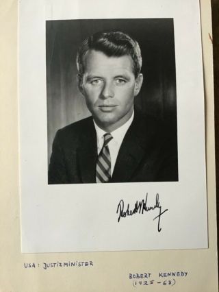 Historical Autograph Of Robert Kennedy