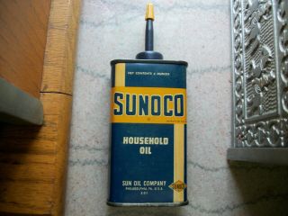 Vintage Sunoco Household Oil - Handy Oil Can - 4 Oz.  -