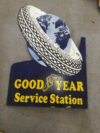 Porcelain Goodyear Enamel Sign Size 36 " X 24 " Inches Double Sided