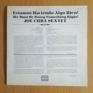 Joe Cuba Sextet We Must Be Doing Something Right Vinyl Tico LP1133 1966 3