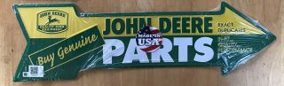 John Deere Embossed Metal/tin Sign " Buy - Parts " Collectible Sign